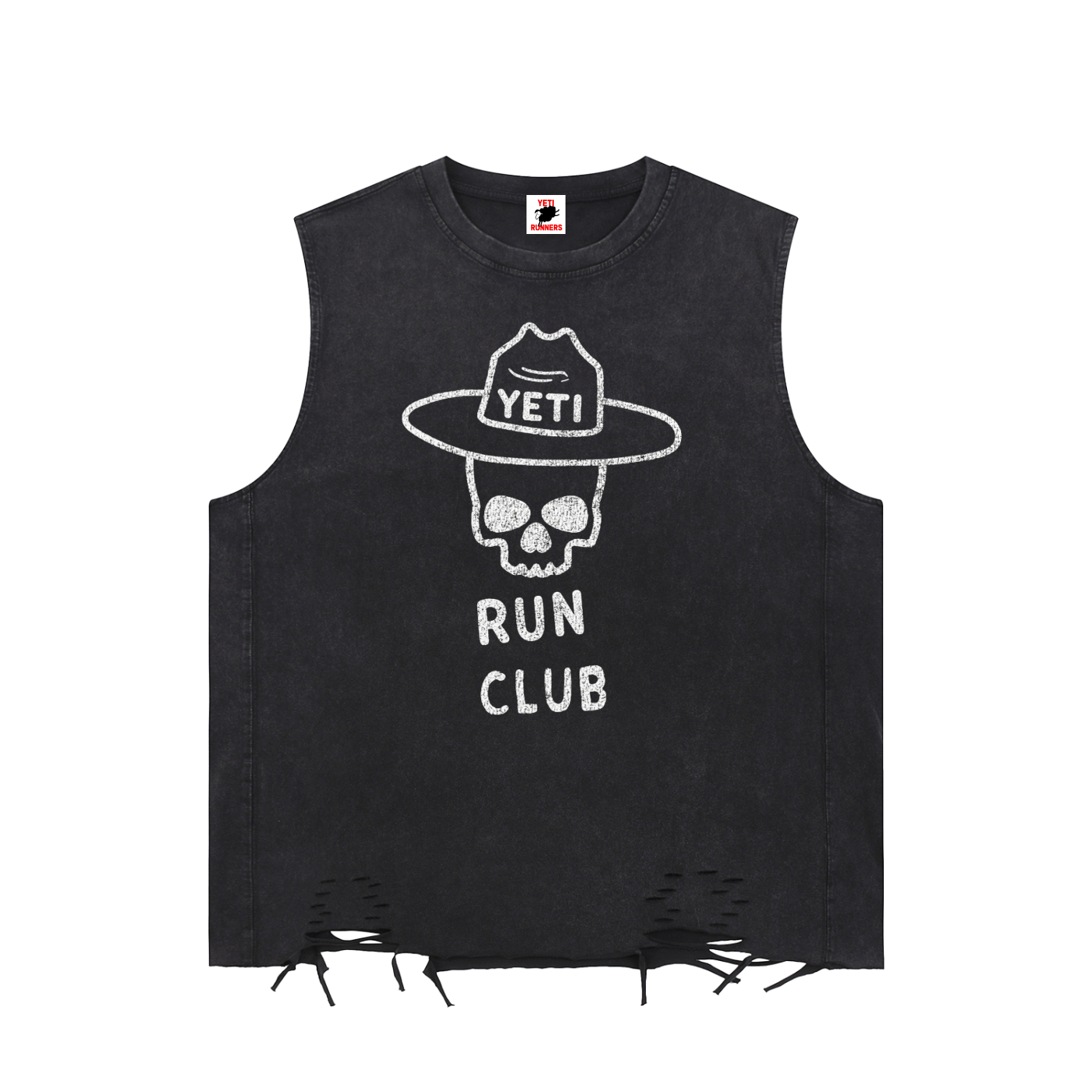 Snow Washed Raw-Hem Tank Top