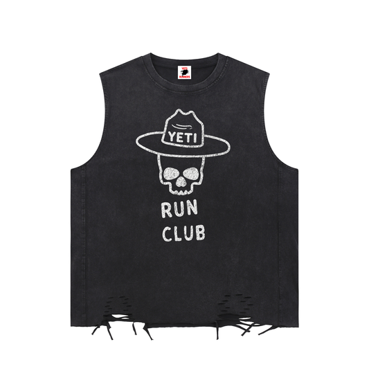 Snow Washed Raw-Hem Tank Top