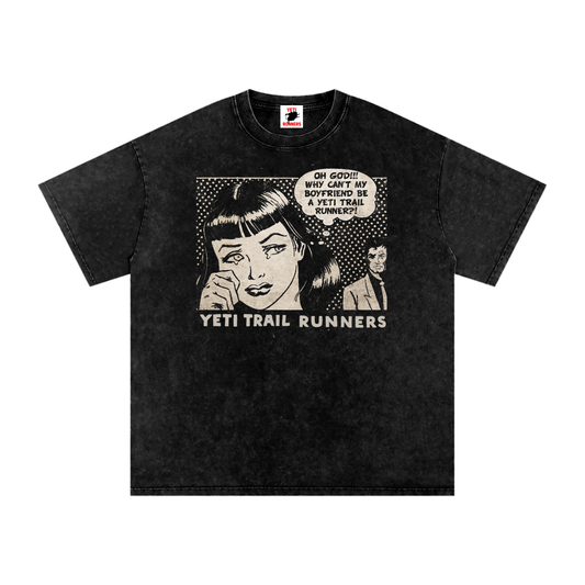 Snow Washed Oversized Cotton VIntage T-Shirt