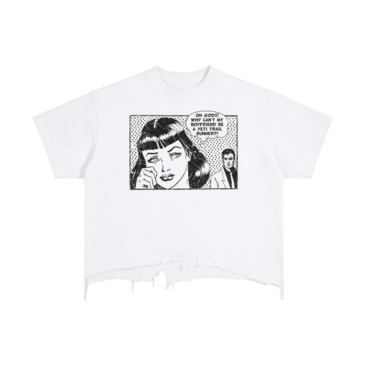 Vintage Wash Boxy Distressed Hem T-Shirt